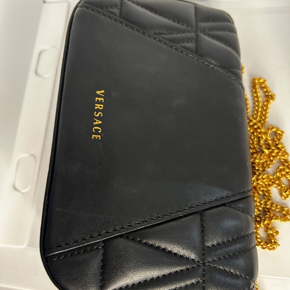 Versace Virtus Quilted Medallion Shoulder Bag - Picture 5 of 14